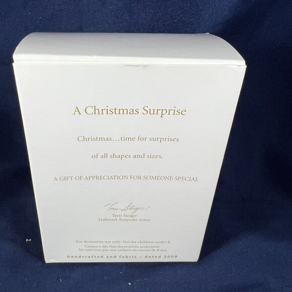 Hallmark Keepsake 2008 A Christmas Surprise Ornament With Bear In Red Polka Dot - Picture 2 of 4